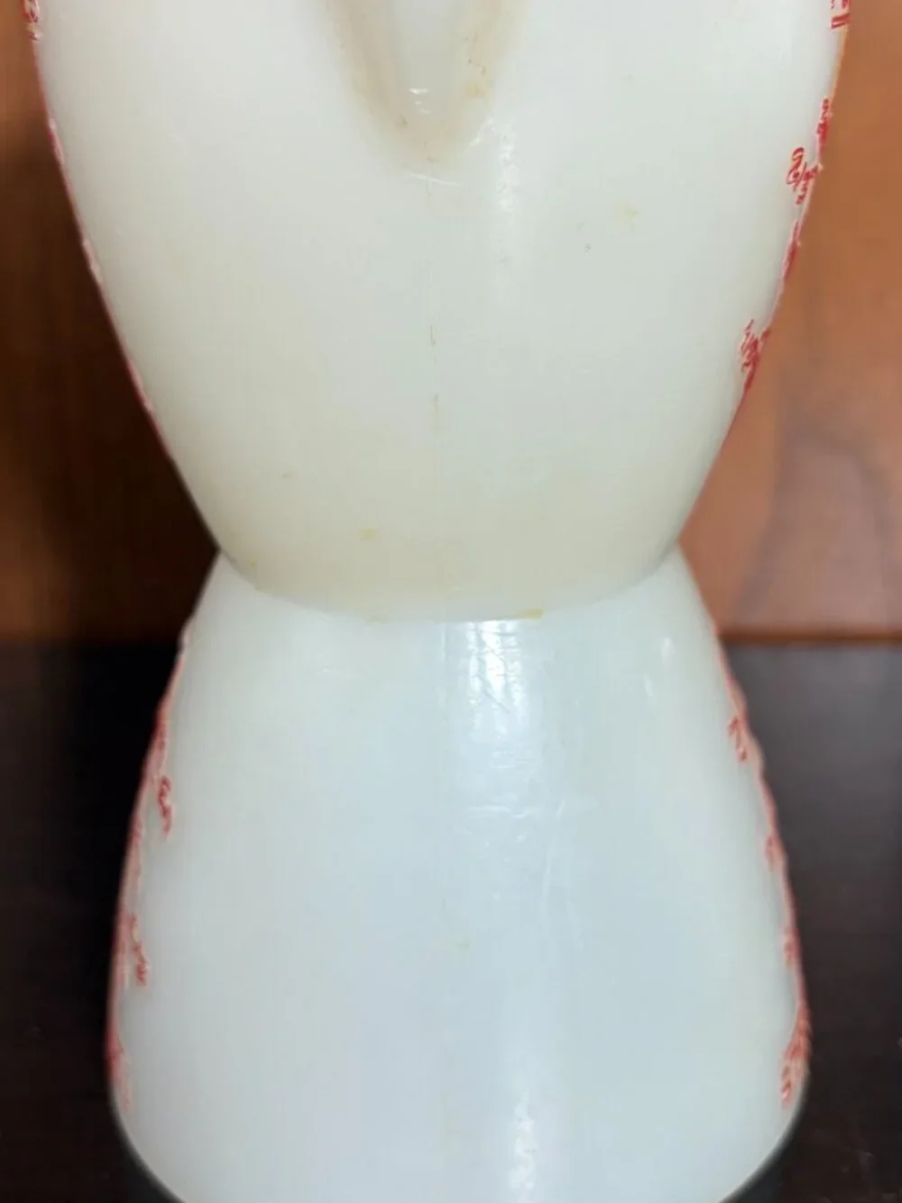 Vintage 1970s Tupperware Double Measuring Cup Wet Dry Ingredients Hourglass EUC